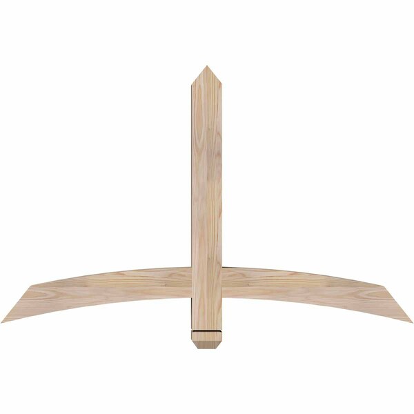 Ekena Millwork Bellingham Smooth Timber Gable Bracket, Douglas Fir, 48"W x 30"H x 3 1/2"D x 3 1/2"F, 15/12 Pitch GBW048X30X0404BEL00SDF - main